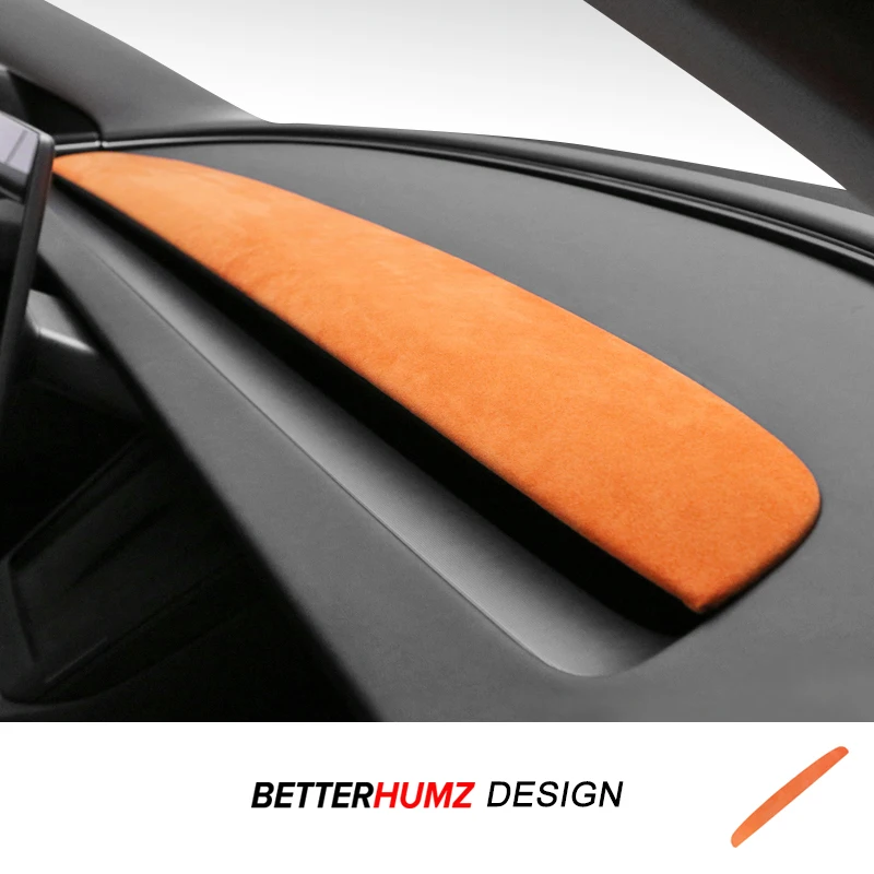 

Для Tesla Model Y Juniper Model 3 Highland из алькантары, отделка панели приборной панели, наклейка на приборную панель, аксессуары для салона автомобиля