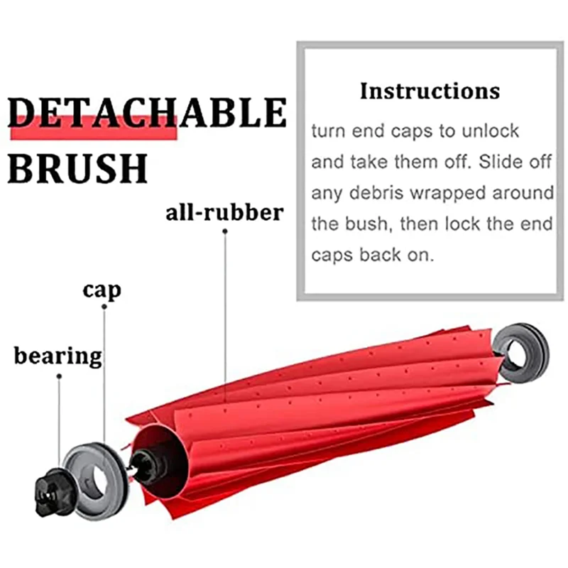 Main Brush for Roborock S7 T7 T7S T7Plus T7SPlus Detachable Roller Brush Robot Vacuum Cleaner Accessories