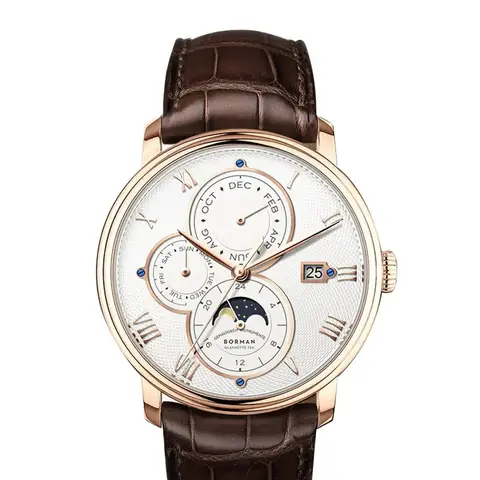 BORMANBM14008 Klocka Ny 41 Lyx Herr Automatisk Mekanisk Herrklockor Safir Vattentät Multifunktionell Månfasklockor 10 best sales Parnis månfas - №9