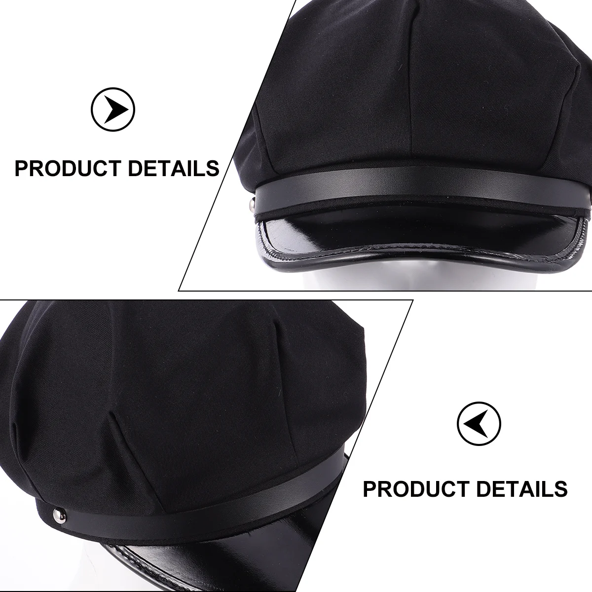 

Octagonal Sailors Hat Navy Costume Captain Adjustable Cotton Admiral Hat for Halloween Cosplay Role Play Party