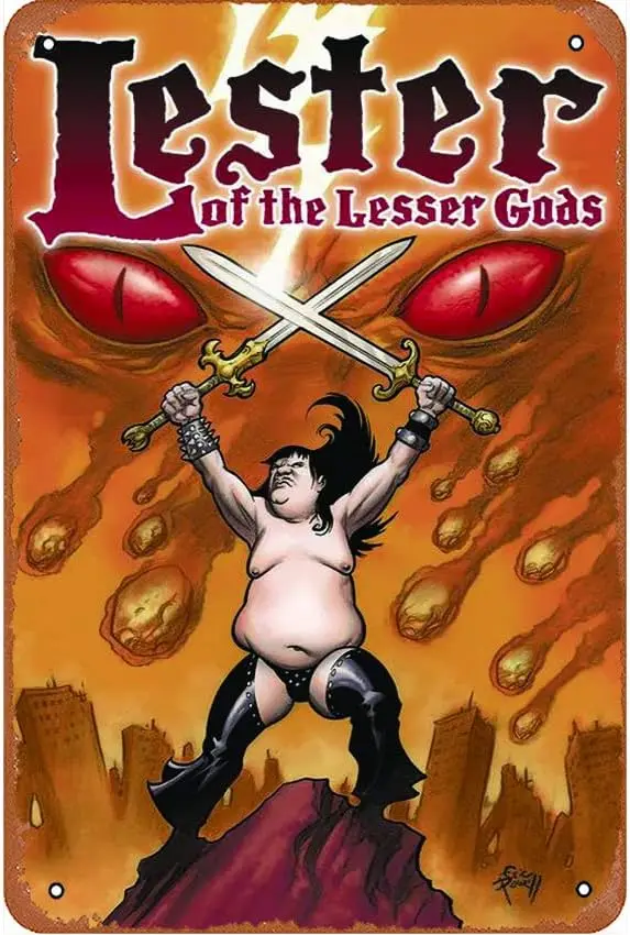 Lester Of The Lesser Gods #1 Comics Poster Retro Metal Tin Sign Wall Home Wall Art Metal Tin Sign,cave,bar,Club,Home Wall Art Me