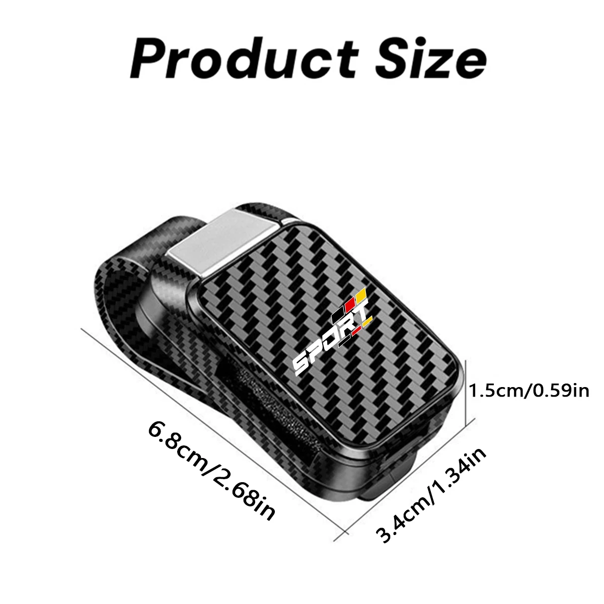 1pc ABS Sporty Carbon Fiber Pattern Car Sun Visor Glasses Holder Clip For Audi BMW Mercedes Benz VW Ford Auto Interior Accessory