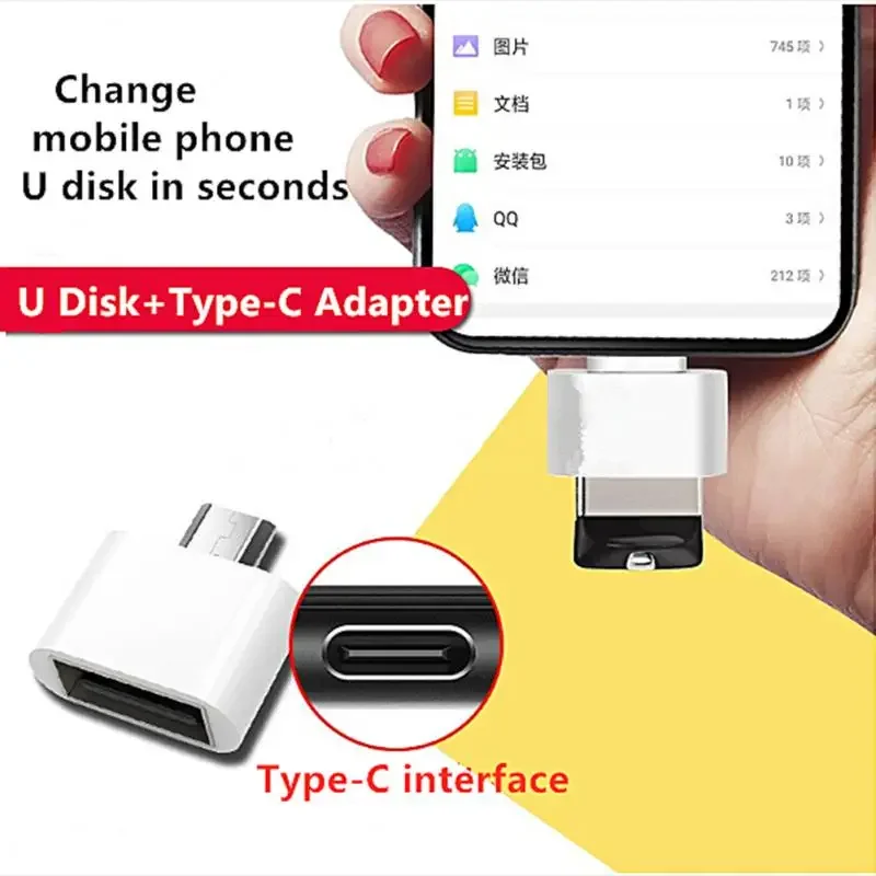 OTG Type C To Usb Adapter 3.0 Micro Usb Phone Adapter Usbc Smartphone Laptops To Usb Mouse Gamepad Flash Disk Otg Plug
