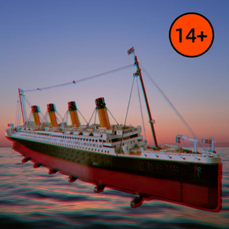 S Boat Cruise Ship Creator Expert Building Blocks 9090PCS Large DIY Assembly Bricks Model Exquisite Desktop Decor Gift for Adult