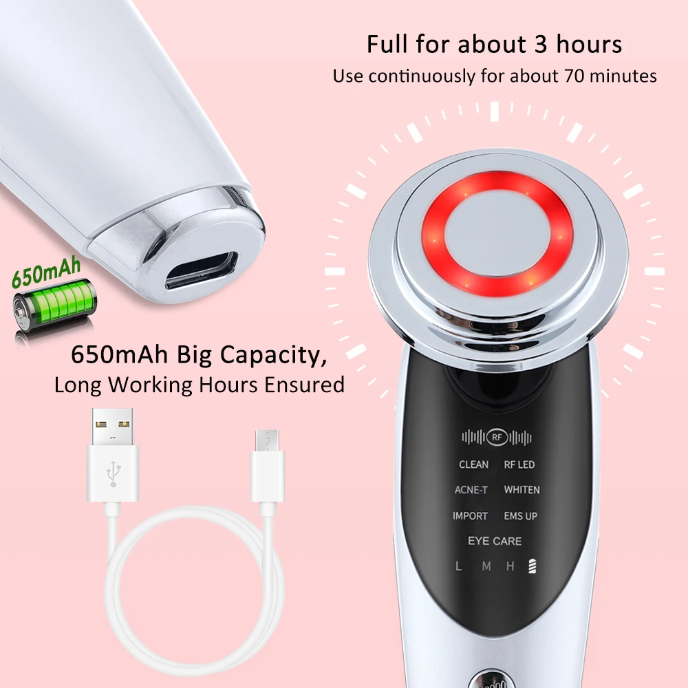 Dispositivo eléctrico de masaje Facial multifuncional para el cuidado de la piel, masajeador de vibración de belleza, limpieza Facial, rejuvenecimiento de la piel, estiramiento y estiramiento