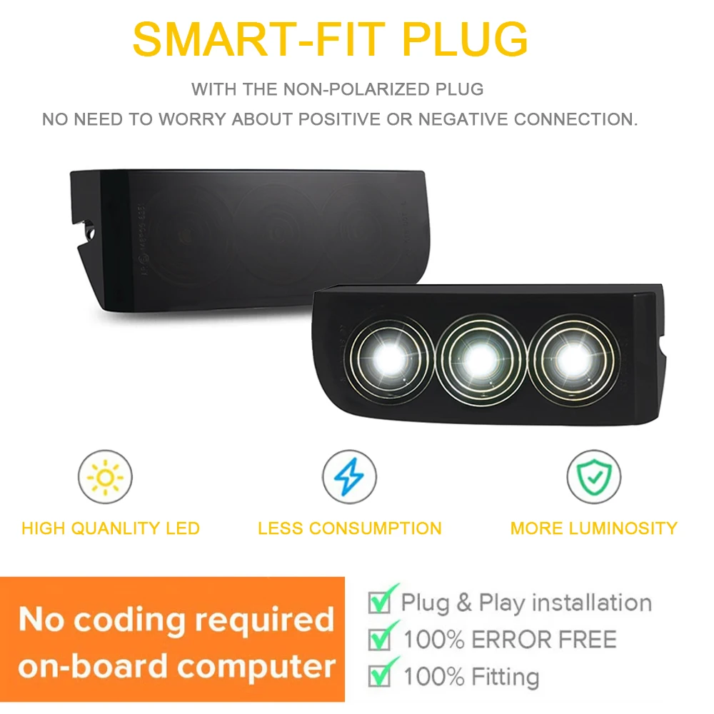 Smoked Lens LED Rear License Plate Warning Light Reverse Tag Lamp For Land Rover Range Rover L322 2003-2012 OEM#XFD000043 White - Image 5