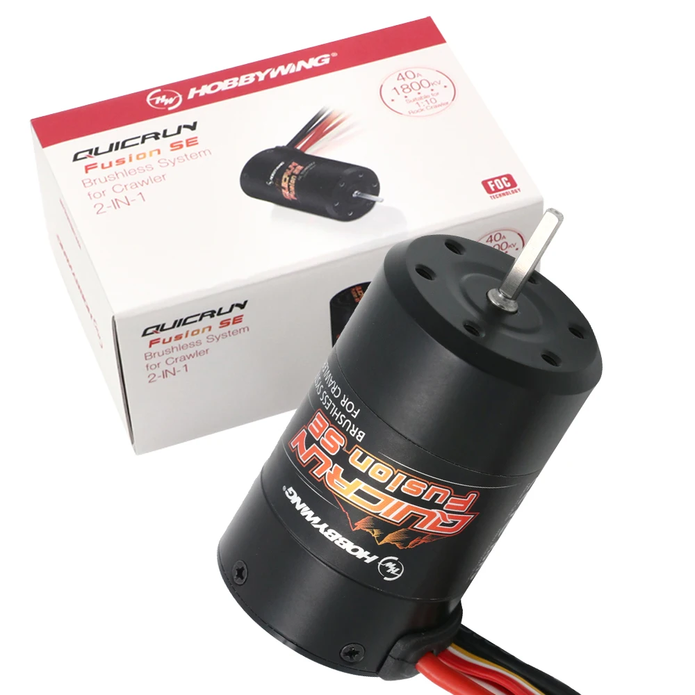 1200KV / 1800KV Sensored Brushless Motor Hobbywing QuicRun Fusion SE Built In 40A ESC For 1/10 1/8 RC Car part