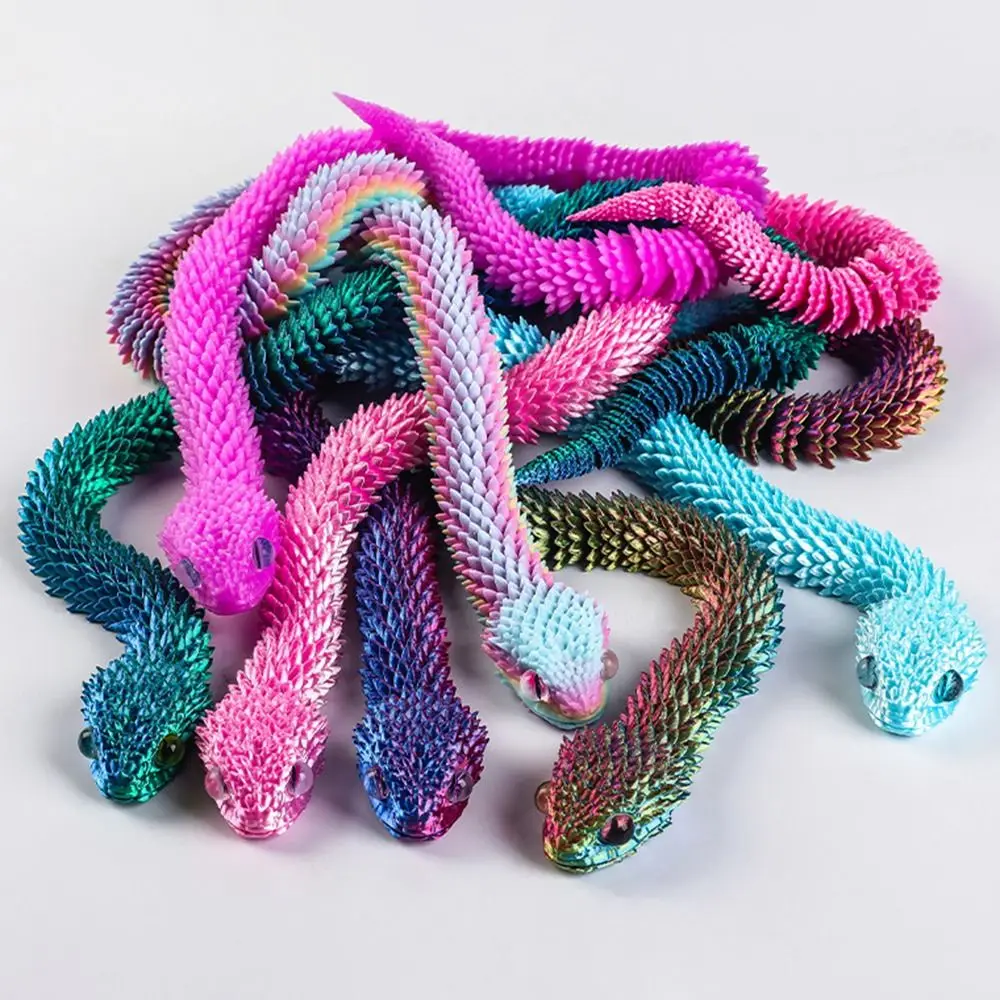 Realistic 3D Printed Snake Multicolor 30/45/60cm Simulated Snake Ornament PLA Simulation Animal Simulation Model