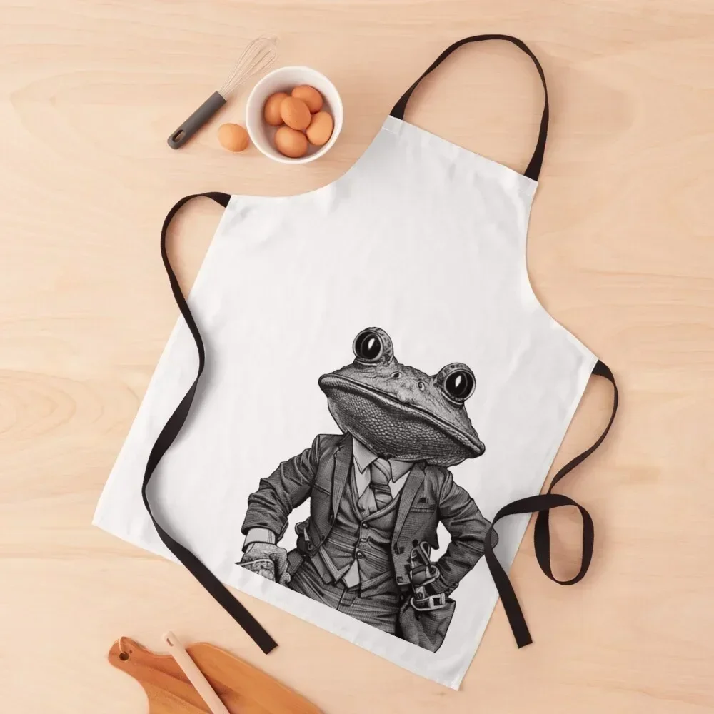 

Special Agent Toad Apron Funny women's work with personal logo professional kitchen Apron