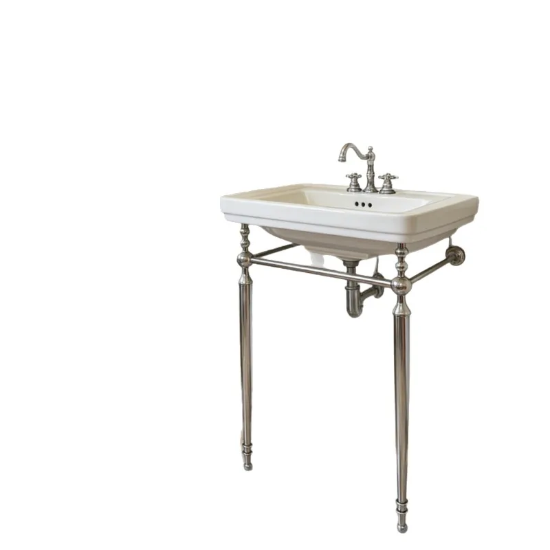 European retro bracket wash basin floor-to-ceiling washbasin French bathroom cabinet washbasin cabinet group