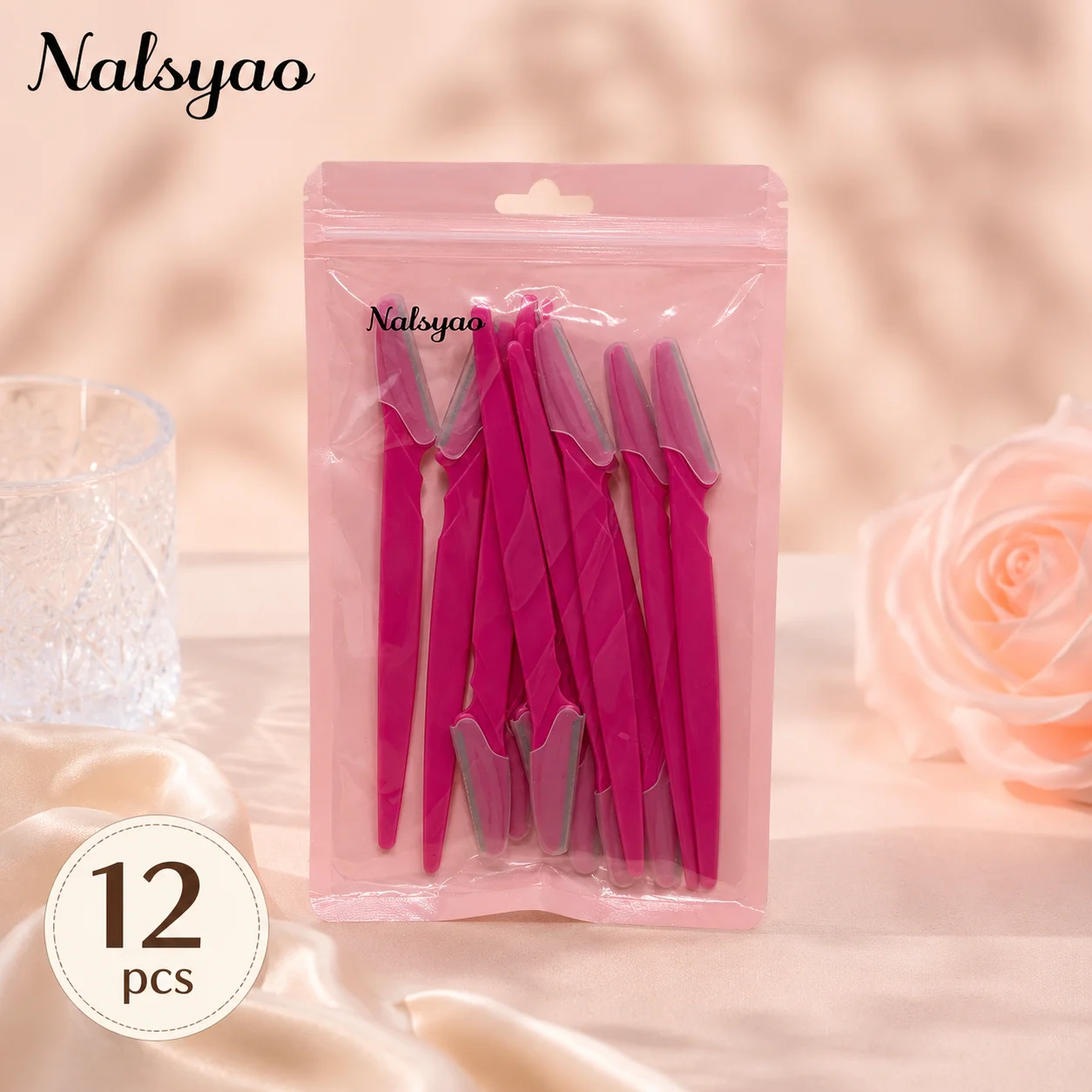 Nalsyao 12 Pcs Eyebrow Razor Women Face And Body Safe Trimmer Hair Shaver Eye Brow Remover Small Makeup Tools Set With Cover