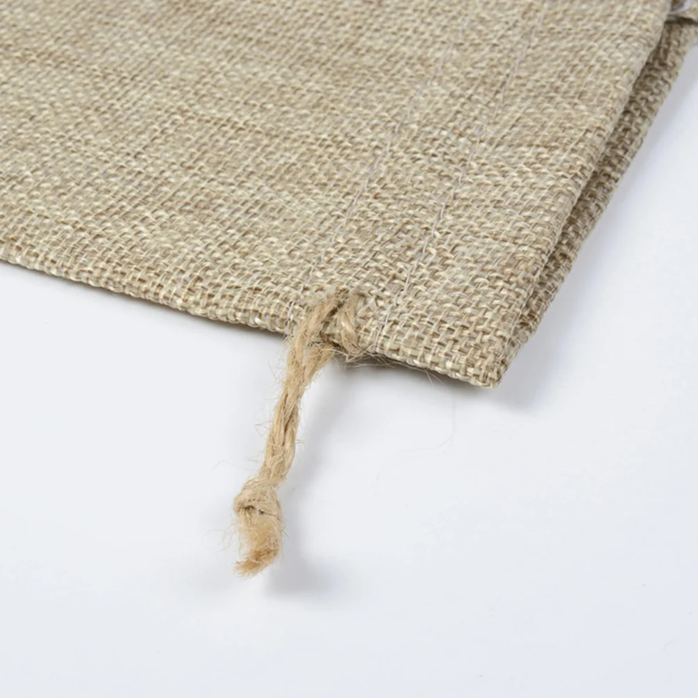 

10Pcs Burlap Bags Drawstring 10x14cm Multifunctional Reusable Natural Jute Gift Bags for Wedding Party Favors Aromatherapy
