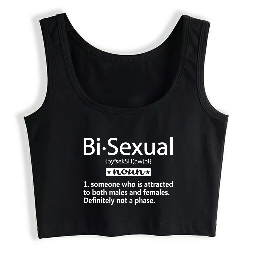 Bi Sexual Design Breathable Sexy Slim Fit Crop Top Happy Pride Month LGBTQ Cotton Breathable Tank Top Women's Sports Camisole