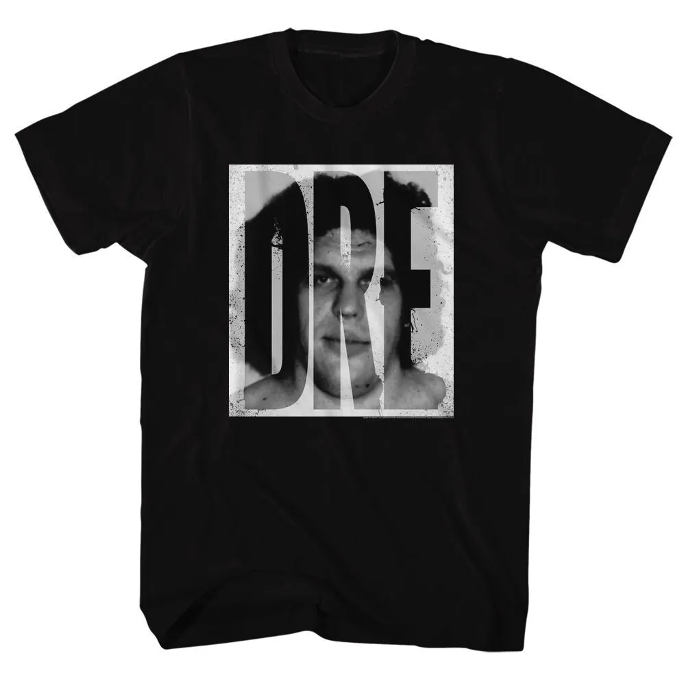 Andre The Giant Dre Background Image Black T Shirt