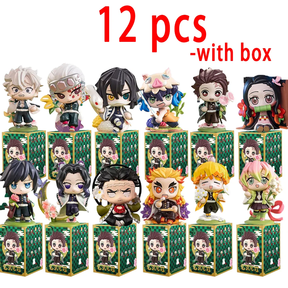 Demon Slayer Tanjiro Kamado Nezuko anime cartoon figure scatola cieca creativa statua personalizzata modello ornamento confezione regalo a sorpresa