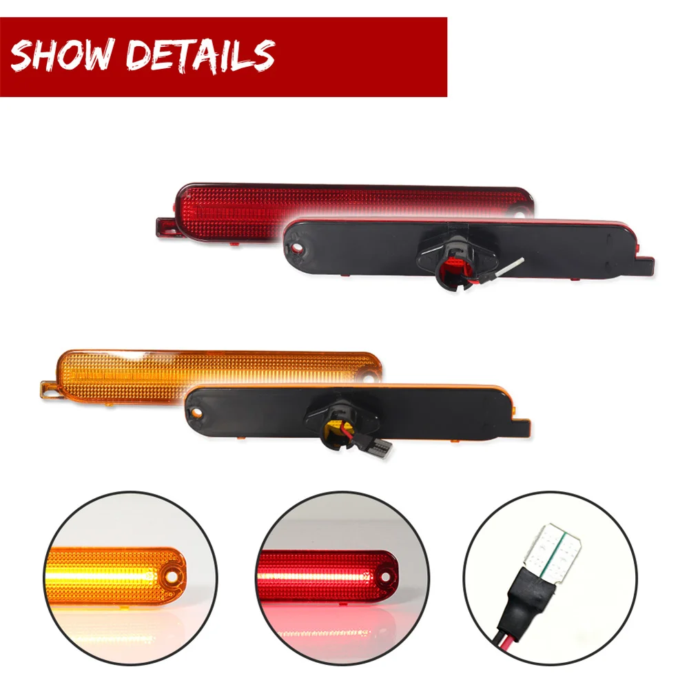 For Chevrolet Lumina 1995-2001 & Monte Carlo 1995-1999 Car LED Front Rear Fender Side Marker Turn Signal Lights Parking Lights