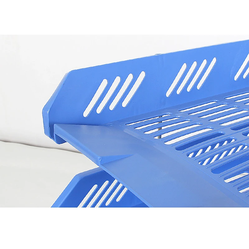 Multi-layer File Rack Tray, suporte de plástico, Office Storage, 4-Layer File Rack