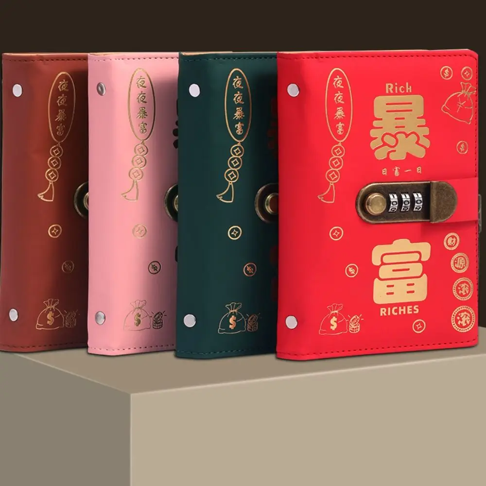 50 ورقة توفير المال من جلد البولي يوريثان، منظم مخطط محمول قابل لإعادة الملء، كتاب حساب كتيب التوفير #4