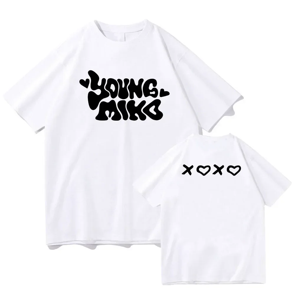 XOXO Tour 2024 Concert Printing T-shirts Baby Miko YoungMiko Graphic Tee-shirt Cotton High Quality Women/Men Tshirts Summer Tees