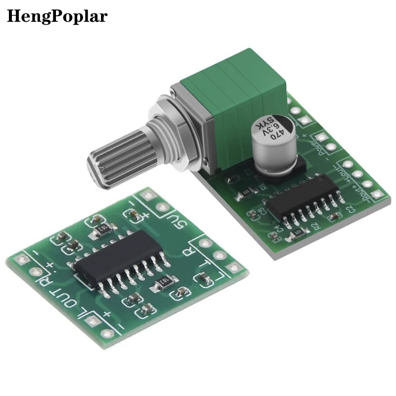 100pcs Mini PAM8403 DC 5V 2 Channel USB Digital Audio Amplifier Board Module 2 * 3W Volume Control with Potentionmeter