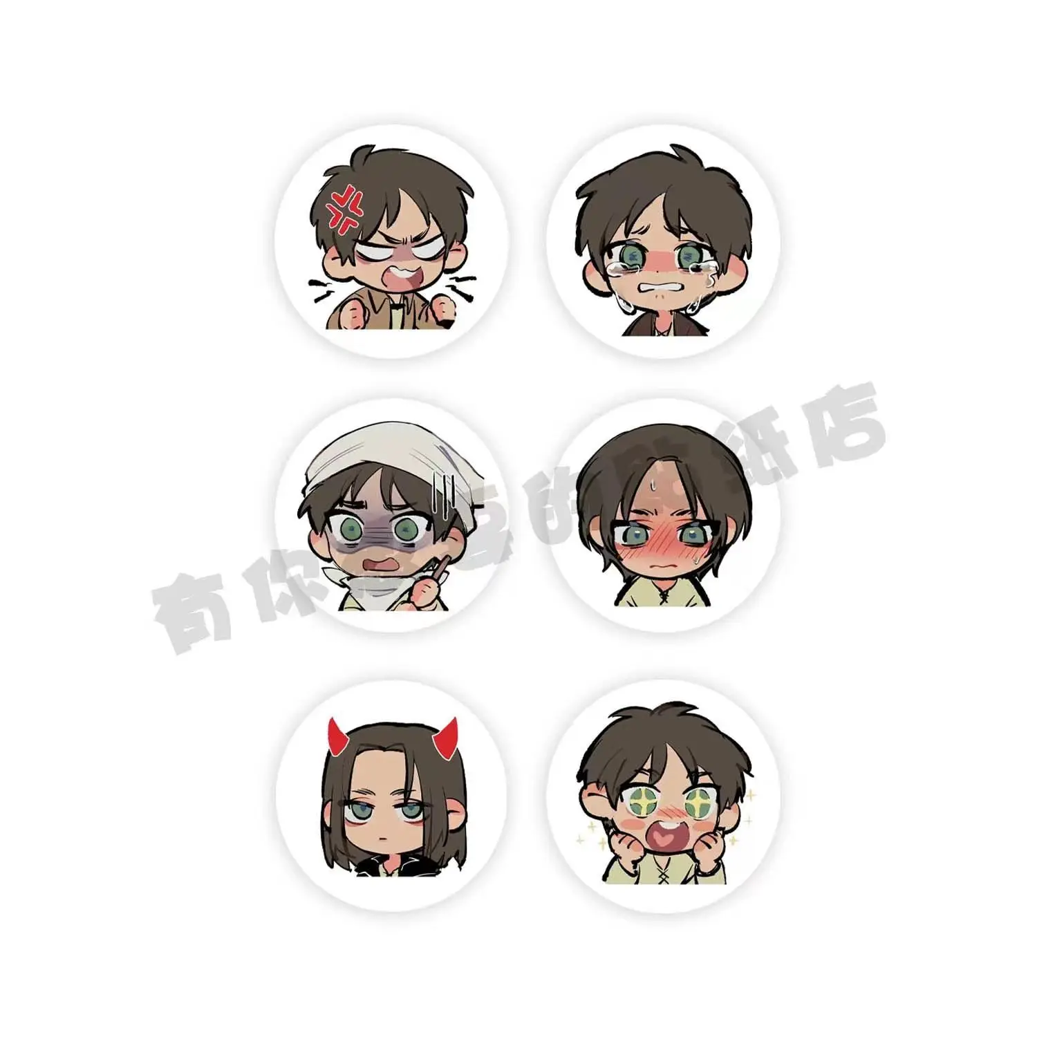 Anime Attack on Titan Levi Ackerman Cosplay Cute 500 Stickers/rolls Round Curly Sticker Paster Ornament Tags Birthday Xmas Gift