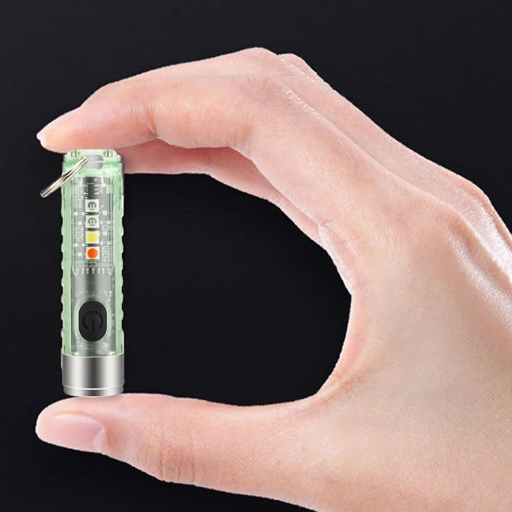 

Compact Keychain Flashlight Rechargeable Mini LED Light High Brightness Waterproof with Multiple Color Modes for Everyday Carry