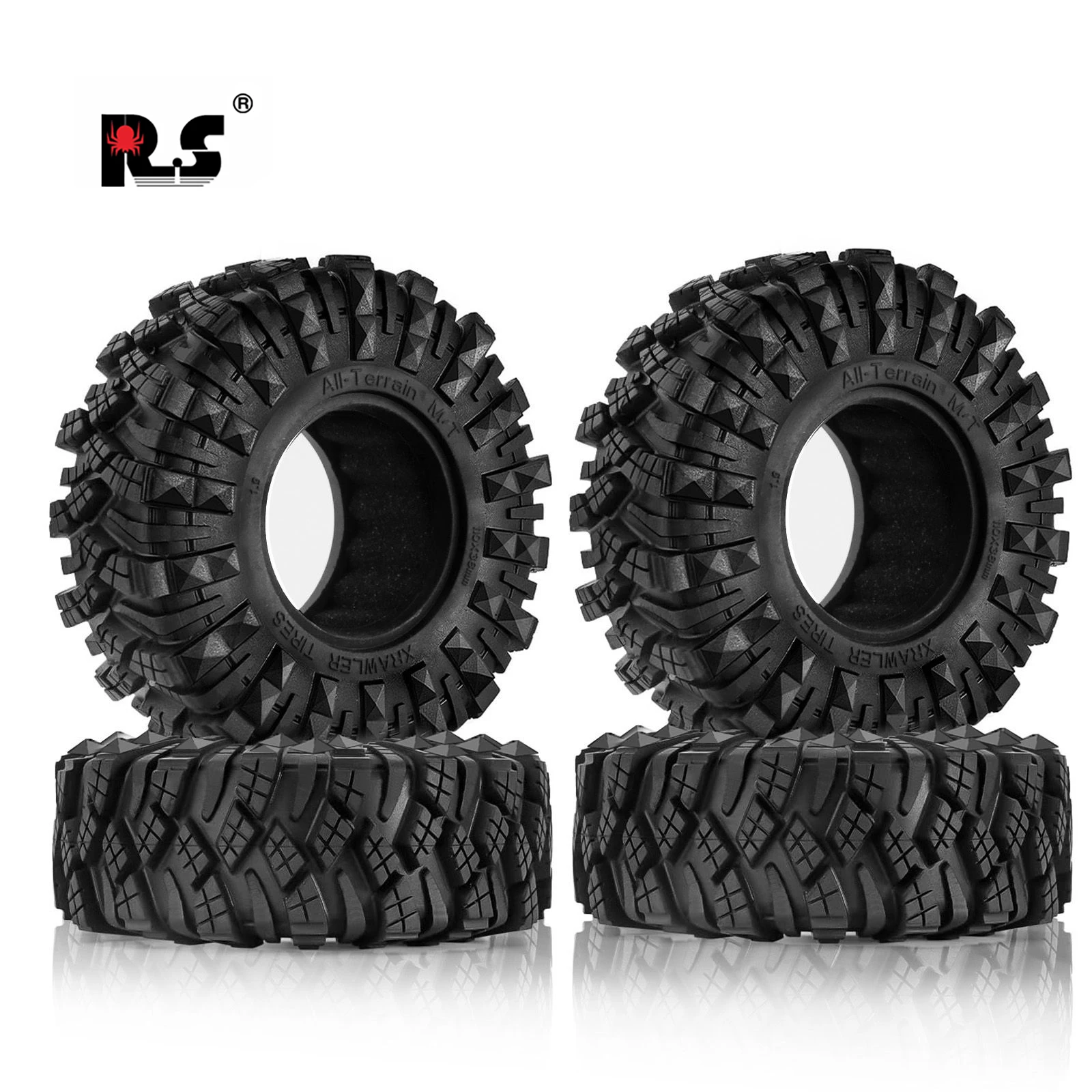 

4Pcs Masonry Tires110*38MM Mud Terrain 1.9" Wheel Tires for 1/10 RC Crawler Car Axial SCX10 Pro Capra UTB18 TRX4 Redcat (R131)