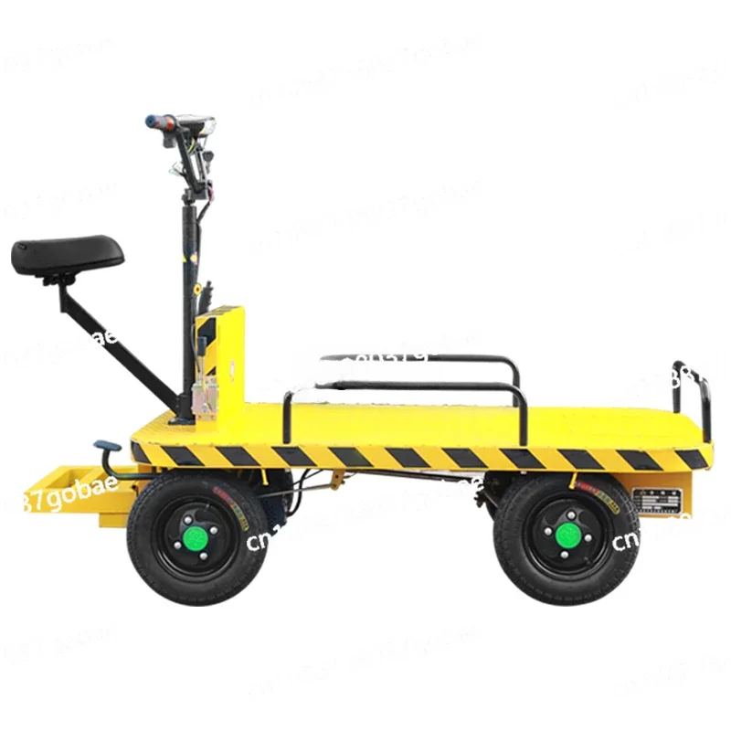 Electric Flat Four-Wheel Hand Push Stall Snack Upside Down Donkey Elevator Cargo Storage Car