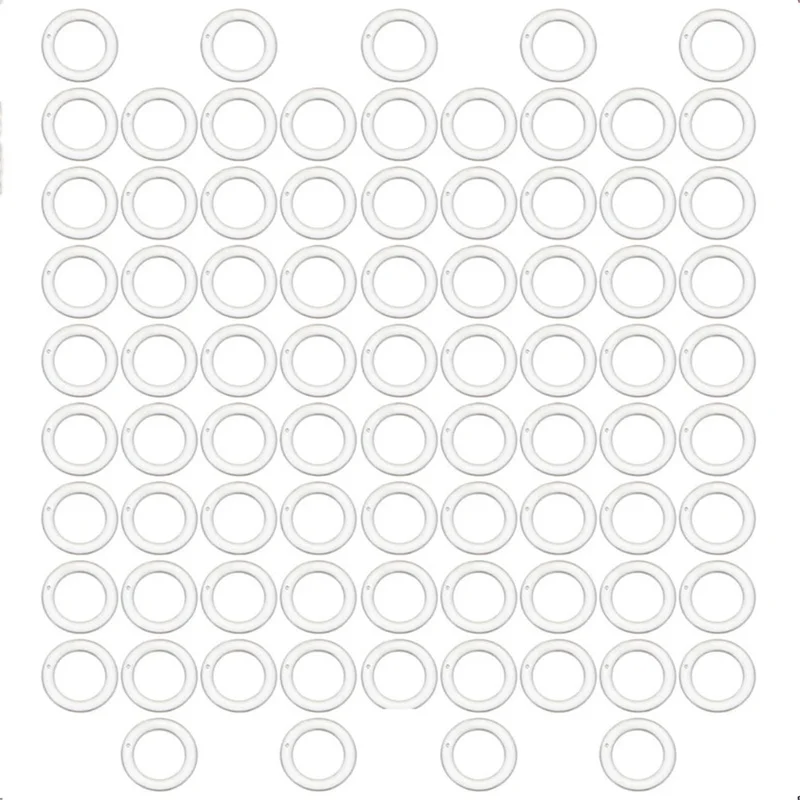 

100pcs Rings Plastic Self-Locking Perforated Hanging Rings For Window Shower Curtain Decor Household Curtain Accessories