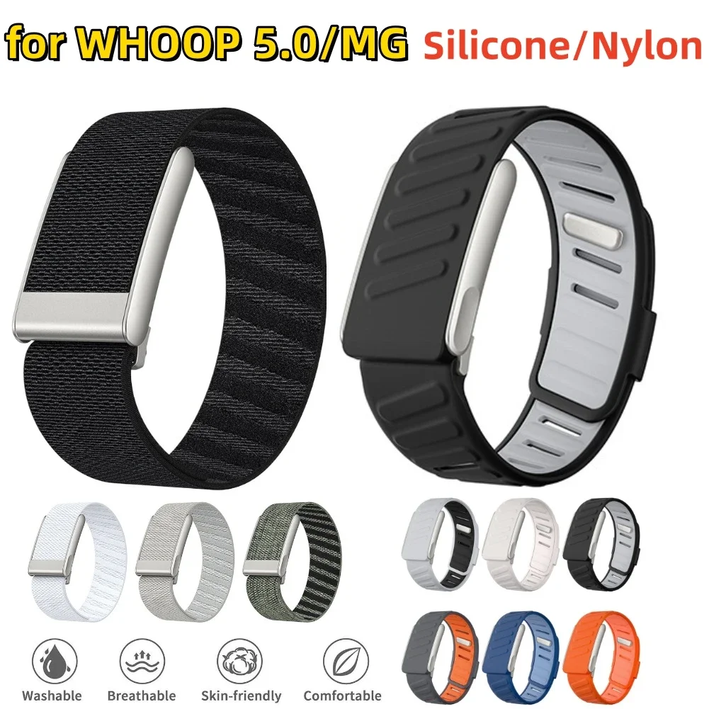 교체 시계 스트랩 마모 방지 나일론 시계 밴드 WHOOP 5.0/MG SportFlex 액세서리 용 다목적 조절 가능한 나일론 밴드