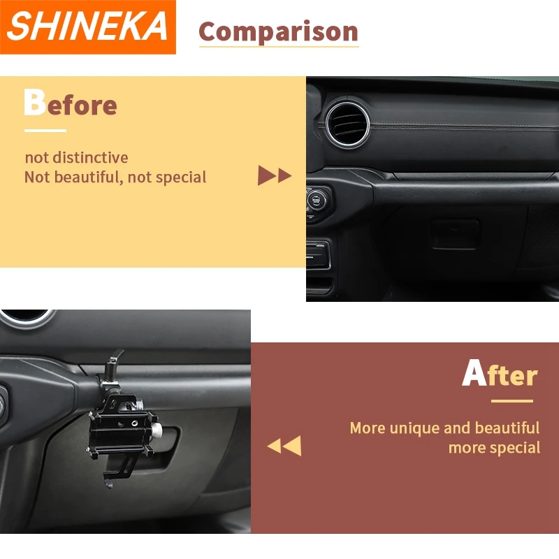 SHINEKA Car Universal Phone Holder GPS Phone Mobile Phone Holder Support Stand Fit For Car/Truck/SUV Interior Accessories