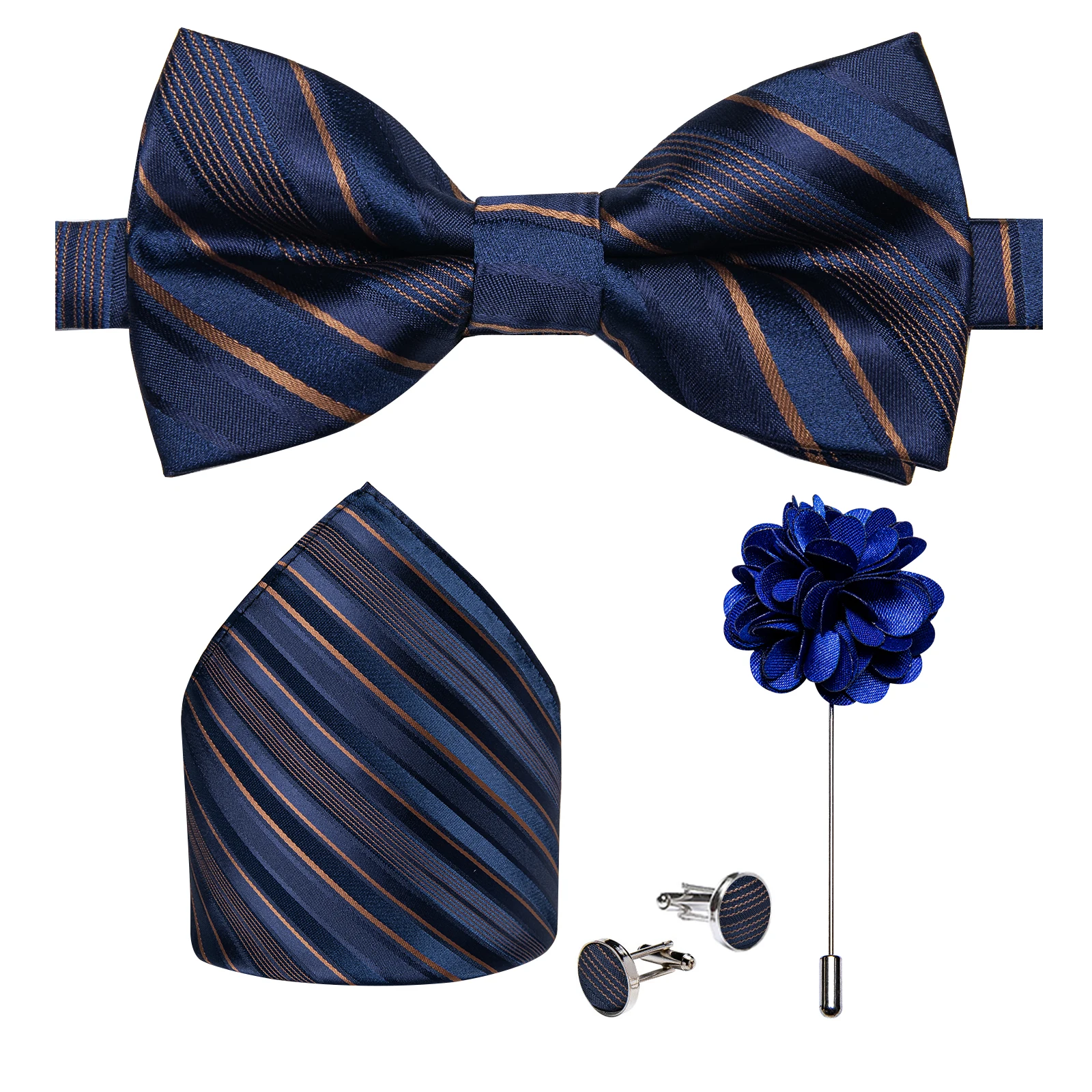 Hochzeitsfliege für Herren, klassisch rot, vorgebundene Fliege, Manschettenknöpfe, Ansteckblume, Set für Partys, Schmetterlingsknoten, Geschenk, Herren-Accessoires – Detail 37