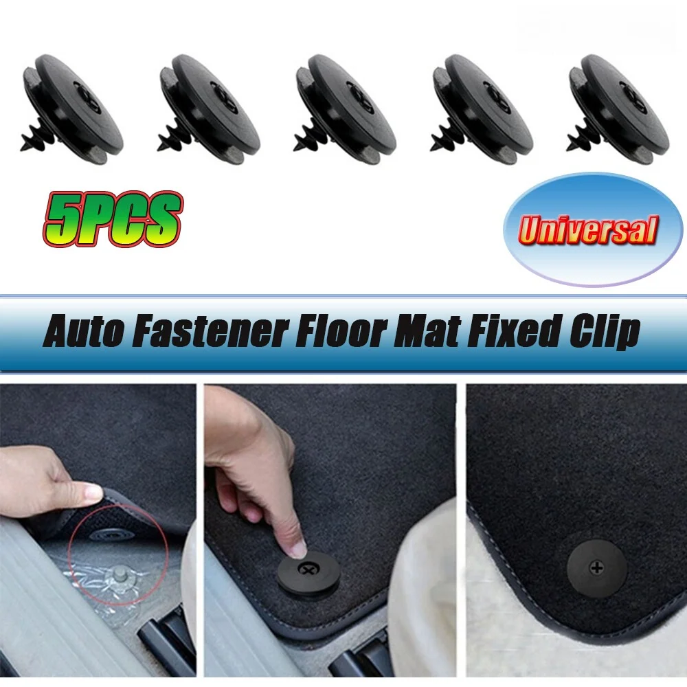 

Universal Black Floor Mat Clips Retention Grips Carpet Fixing Clamps Buckles Anti Skid Fastener for Automotive Carpet Securing