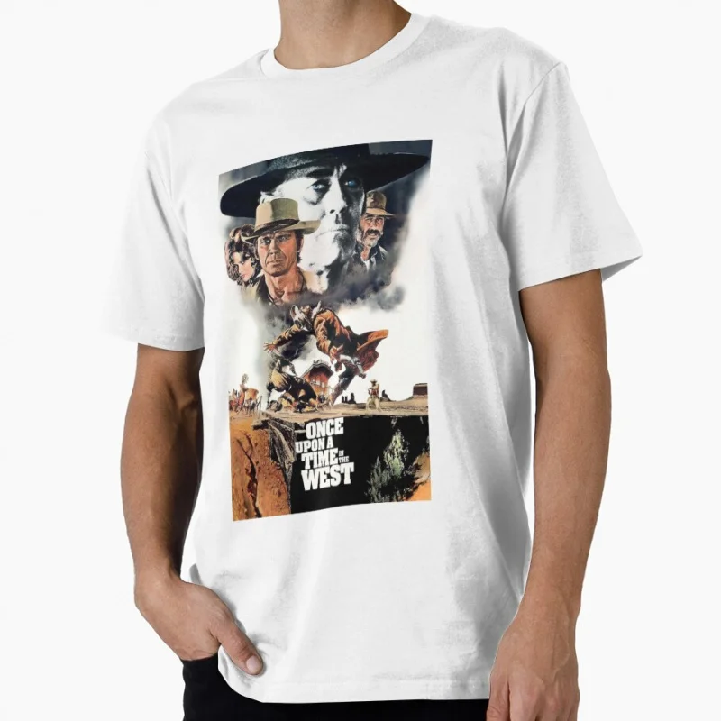 Eastwood Once Upon a Time in the West 1968 western movie Vintage cowboy film gift t shirt Large size Tops