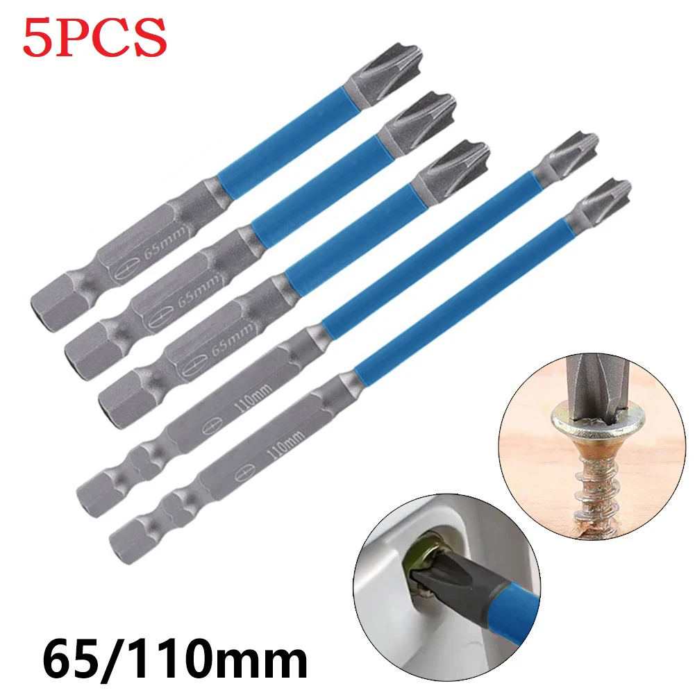 Cross Screwdriver Screwdriver Bit Anti-Rust Easy To Work For Electricians HRC63 ° Magnetic 65mm/110mm Brand New