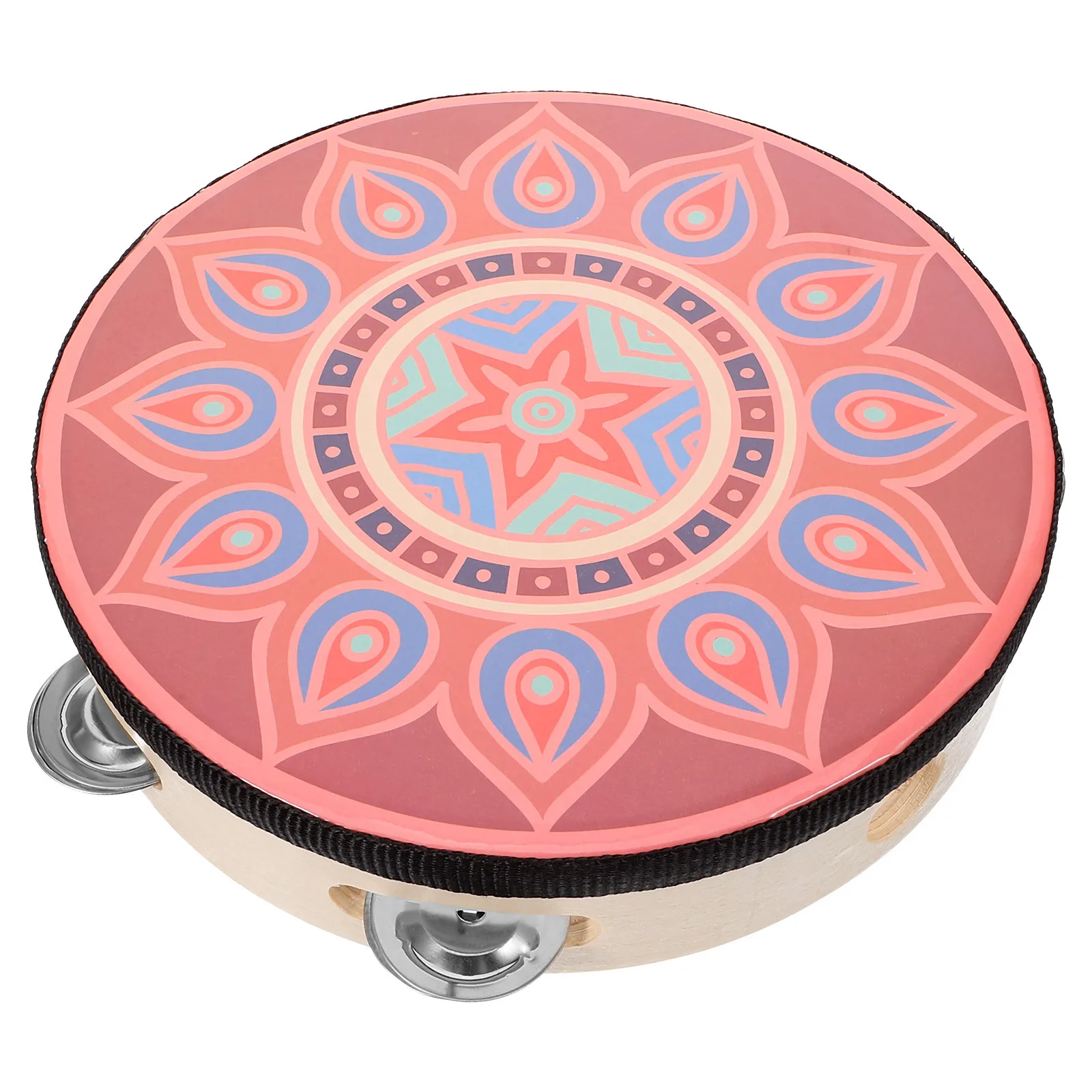

Hand Drum Tambourine Professional Musical Instrument Stainless Steel Wood For Church Performance Rhythm Percussion Kids