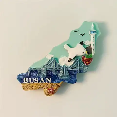 발리 관광 기념품 냉장고 스티커 추천 공예품 장식 자석 스티커 귀여운 홈 장식 높은 아름다움 10 부산 랜드마크 부산 탑 광안리 다리 관광 기념품 추천 해변 자석 냉장고 스티커