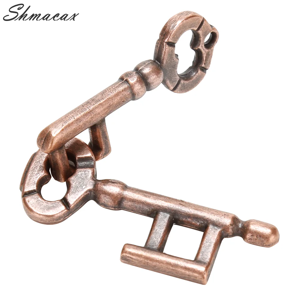 1 Stuks Legering Sleutelhanger Puzzel Hersenen Tester Iq Test Kinderen Volwassenen Intelligent Speelgoed