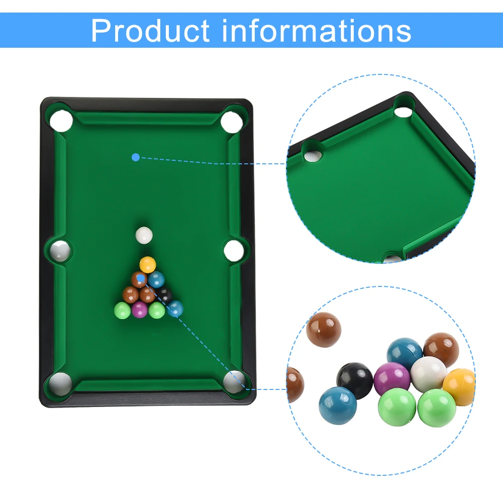 Pool Table Playset Top Game For Kids Adults Portable Interactive Stress Relief  27.5x19.2x7.5/39.5x23x10/44.5x24.5x15.5cm