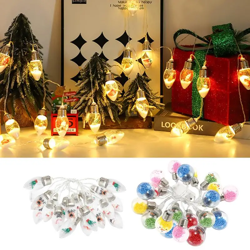 Christmas String Lights Warm White Led String Light 3 Meters Christmas Decoration Led Lights Waterproof Colorful Bubbles String