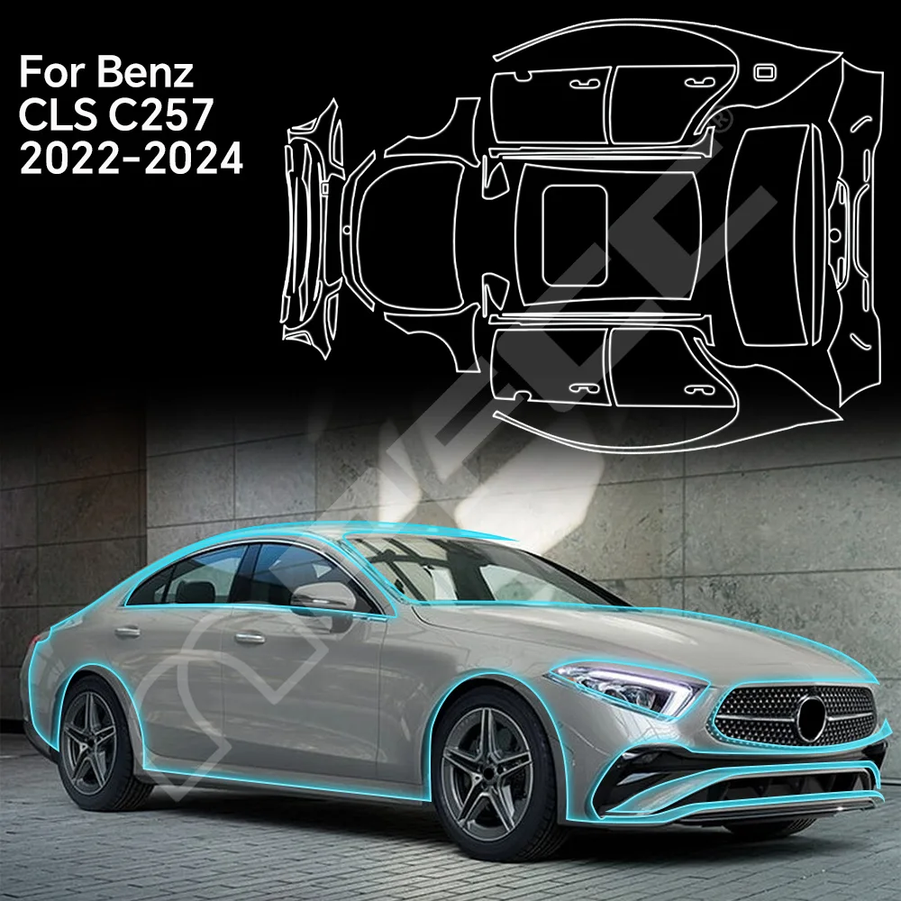 

Защитная пленка из ТПУ/ППФ для всего автомобиля, 9 мил, предварительно нарезанная, HD прозрачная, антицарапийная, для 4-дверных купе 2022-2024 годов, аксессуар для экстерьера