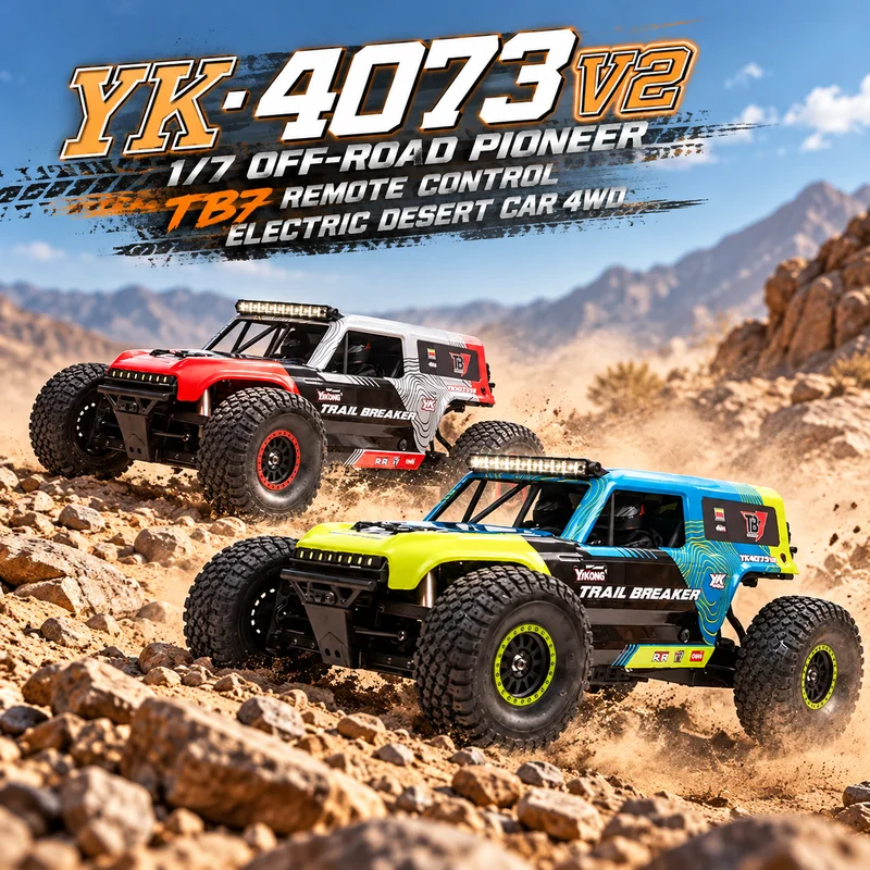 YK4073 V2 1/7 Open-Circuit Pioneer TB7 Remote-Control Electric Desert Off-Road Truck, 4WD Short Truck