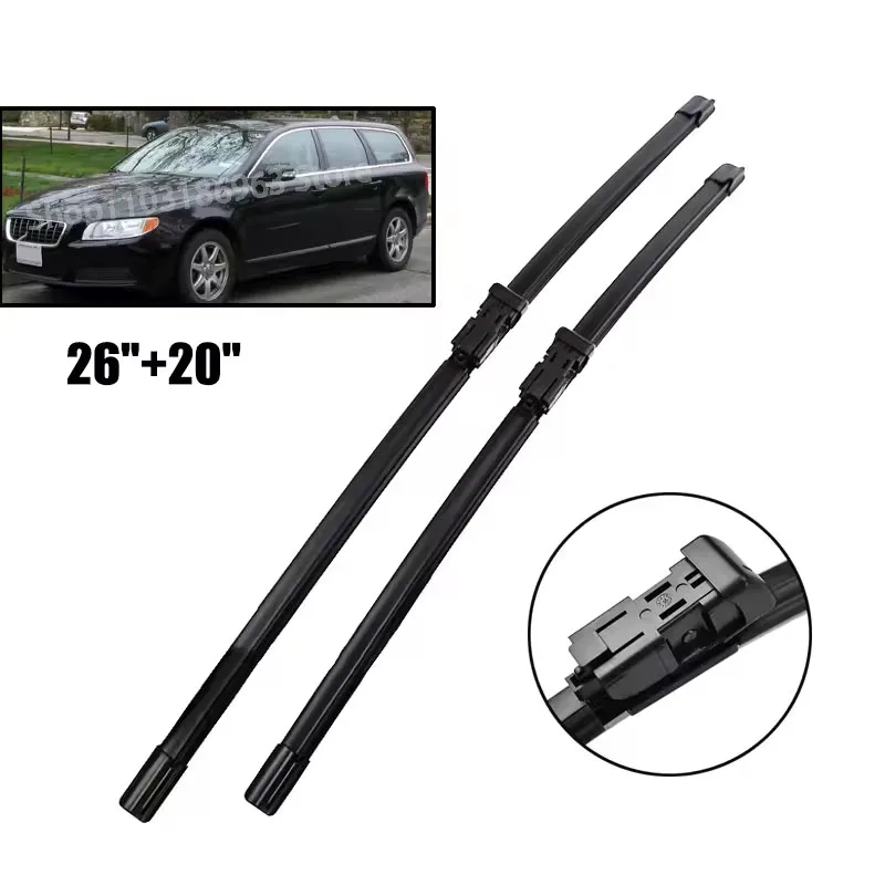 

Wiper LHD Front Wiper Blades For Volvo V70 MK3 2008 - 2016 Windshield Windscreen Clean Window Car Rain Brushes 26''+20''