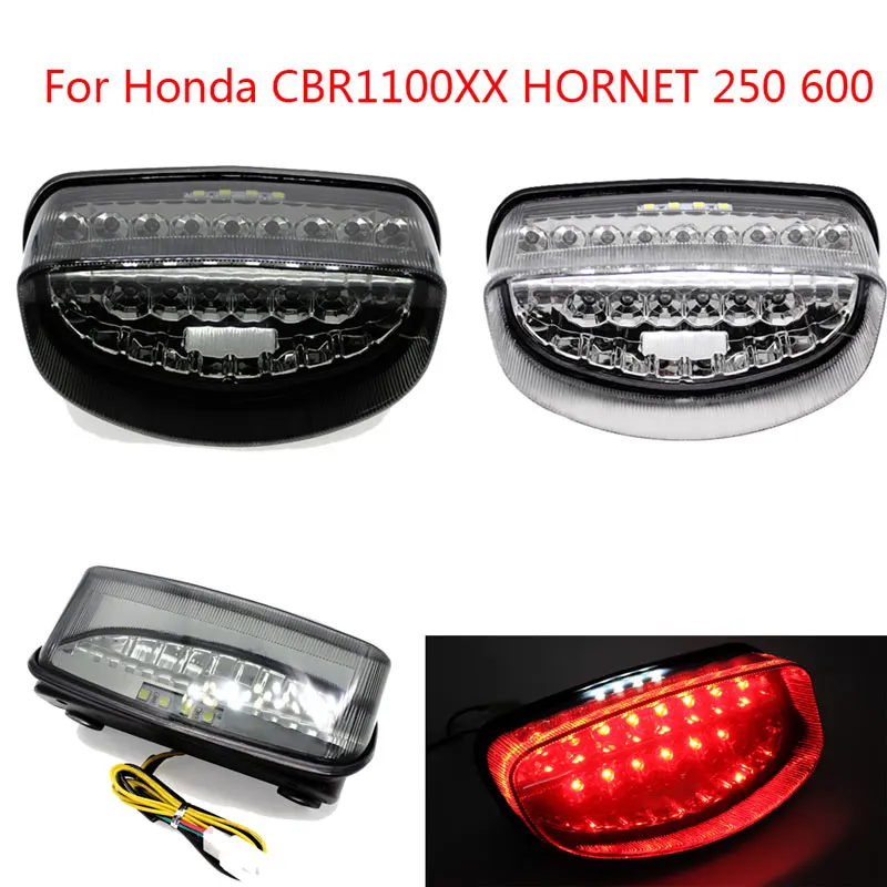 Motorcycle taillight LED Rear Tail Light Turn Signal light For Honda CB250 CB600 Hornet 250 600 CBR1100XX black bird 1998-2003