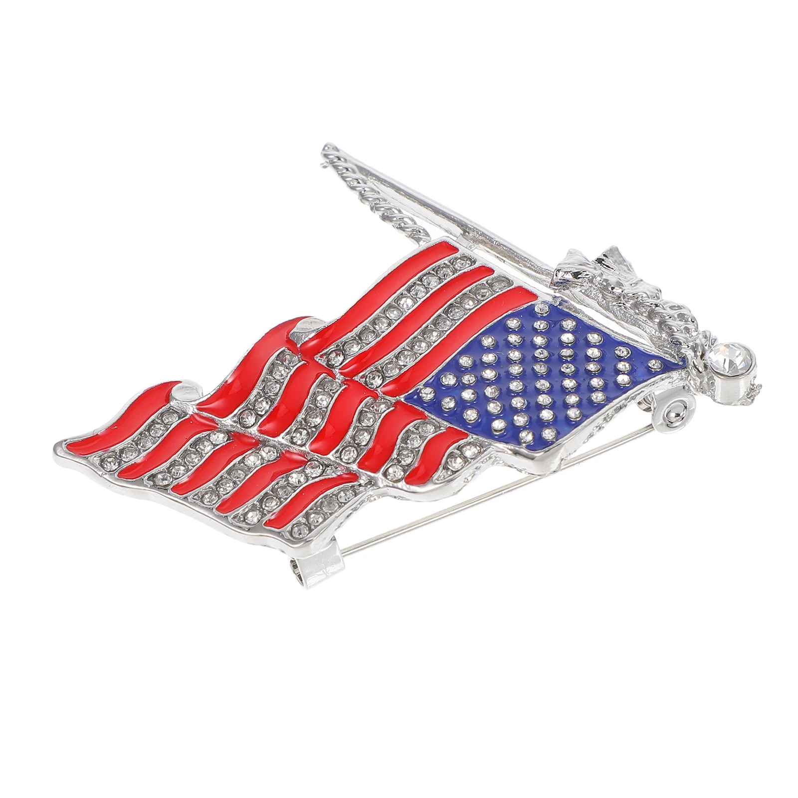 

American Flag Brooch Patriotic Badge Lapel Pin Decorations United States Breastpin USA Flag Brooch High Quality Durable Creative