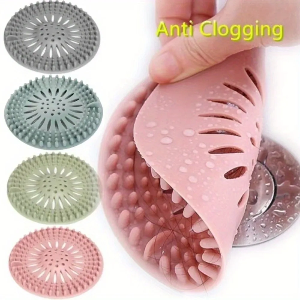 Anti Clogging Hair Filter Stainless Steel Shower Drain Catcher for Bathroom Kitchen Sink Easy Install Clean Multi Design