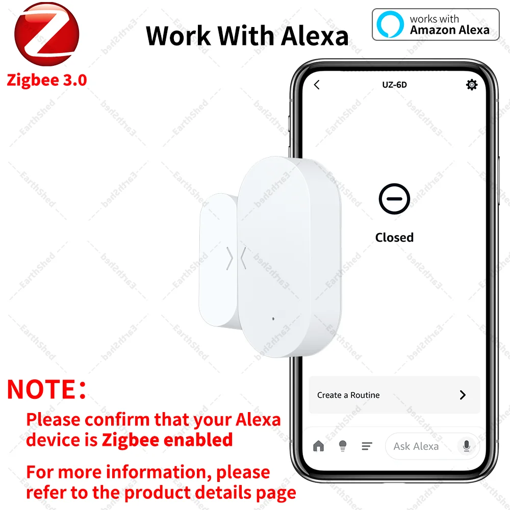 Zigbee 3.0 Door Sensor Window Sensor Contact Sensor Zigbee Hub Required work with Home Assistant Yandex Alexa ZHA Zigbee2MQTT image 5