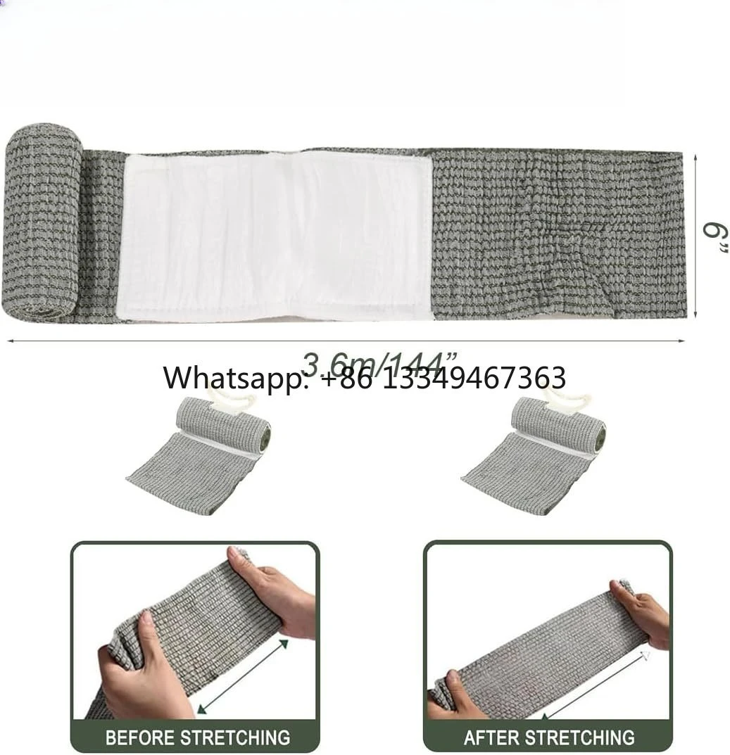 Tactical Emergency Bandage Vacuum Packed Hemostatic Compression Dressing for Tactical First Aid Kit