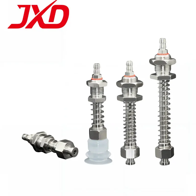 Seria JXD TS TS-M12-L56/60/65/70/75/80/90/100/108/120/150 Metalowa Pneumatyczna Przyssawka Próżniowa Metalowy Bufor Pręt Łączący