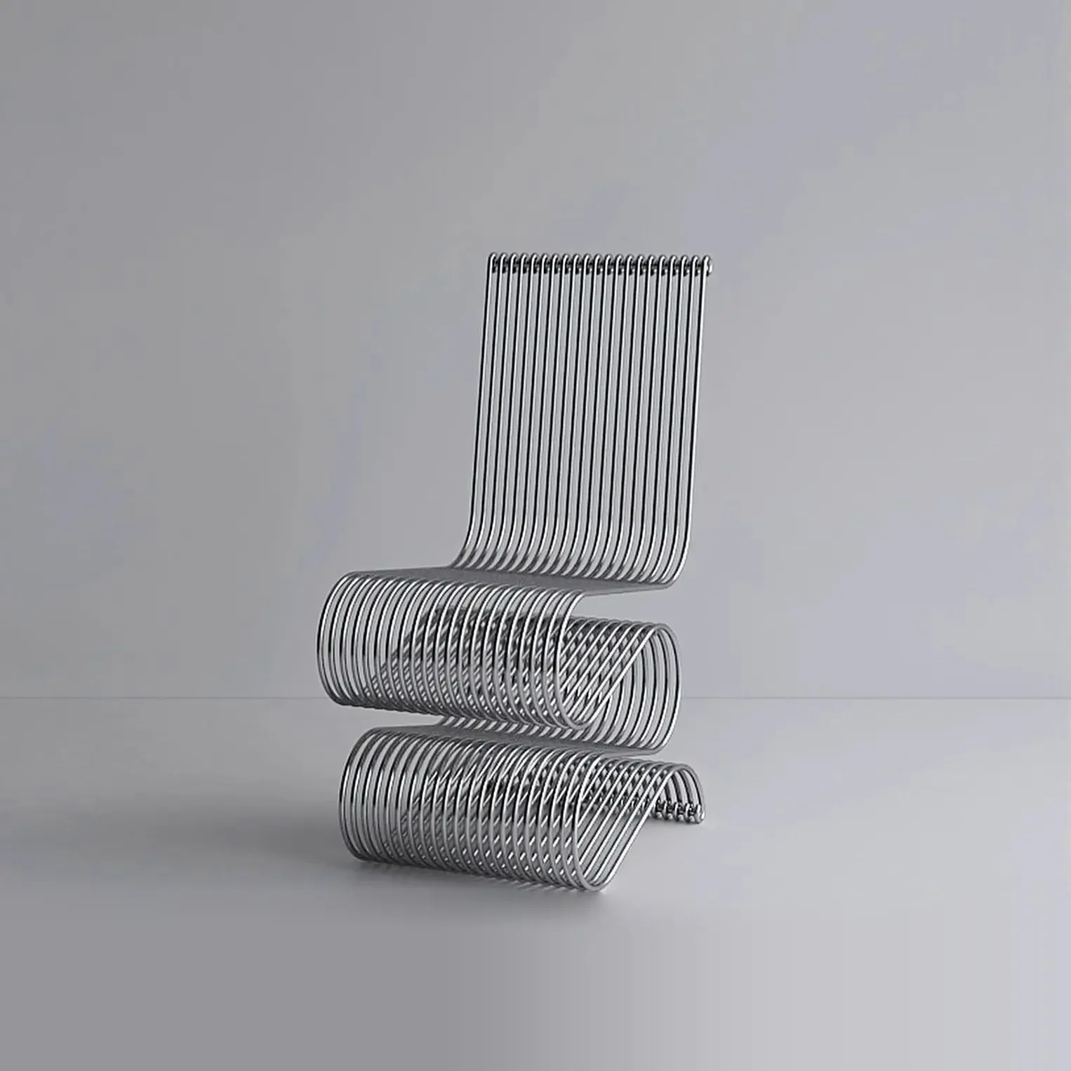 

Medieval line chair, stainless steel line chair, cyberpunk